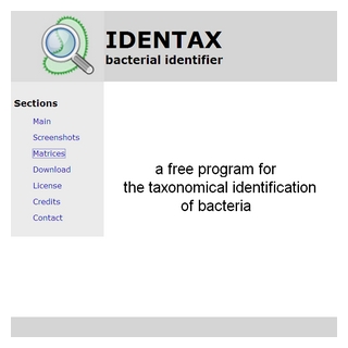 software for identification of bacteria